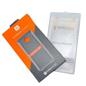 🌟NIB🌟 Motomods SoundBoost Speaker JBL Harman & 2 Motorola Z4 Tempered Glass